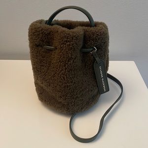 Brandon Blackwood Kamal Bucket Shearling Bag